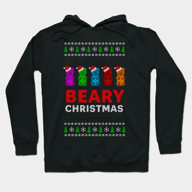 Gummy Bears Ugly Christmas Sweater Hoodie by Sneezing Fish